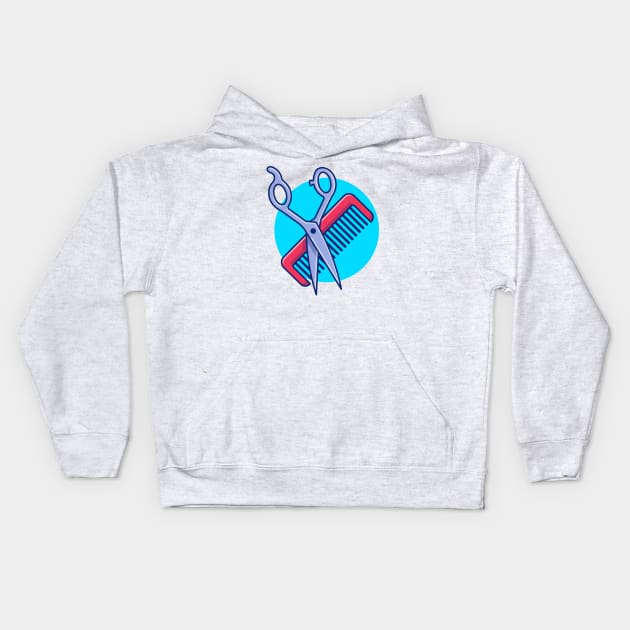 Shaving Scissors With Comb Kids Hoodie by Catalyst Labs